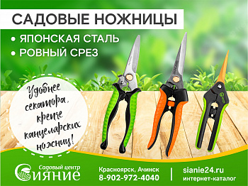САДОВЫЕ НОЖНИЦЫ - удобнее секатора, крепче канцелярских!